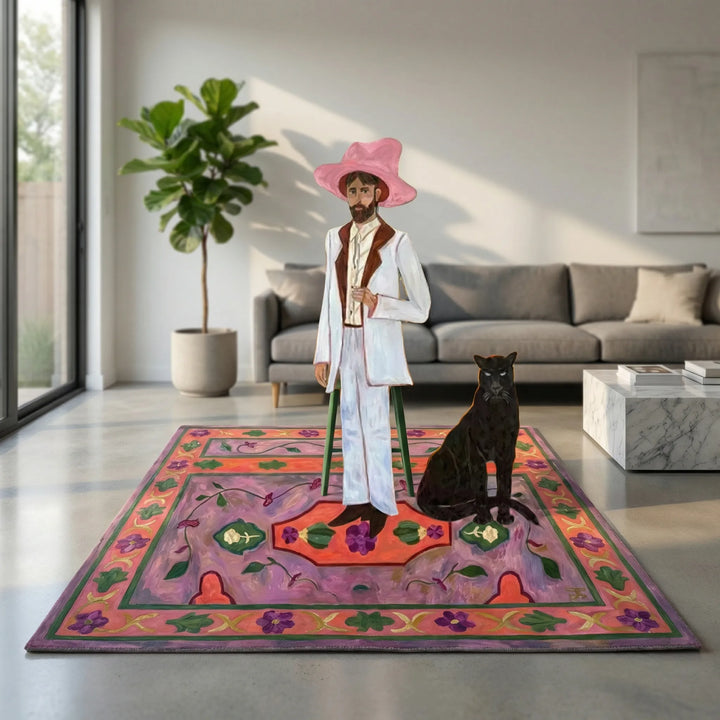 Large Vintage Art Area Rug - ArtelloRug