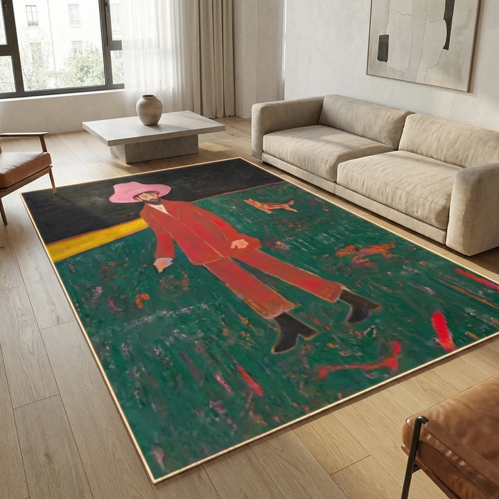 Large Vintage Art Area Rug - ArtelloRug
