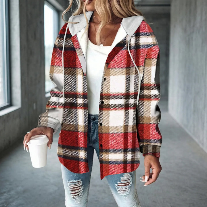 Lässige Hemdjacke Mit Kapuze - Felicia