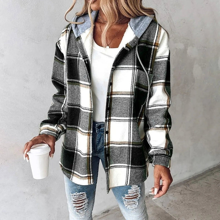 Lässige Hemdjacke Mit Kapuze - Felicia