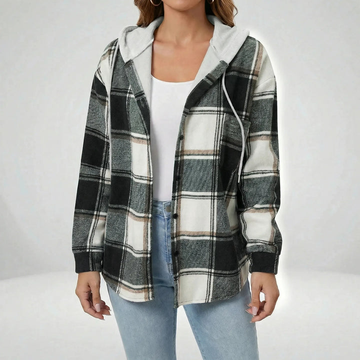 Lässige Hemdjacke Mit Kapuze - Felicia