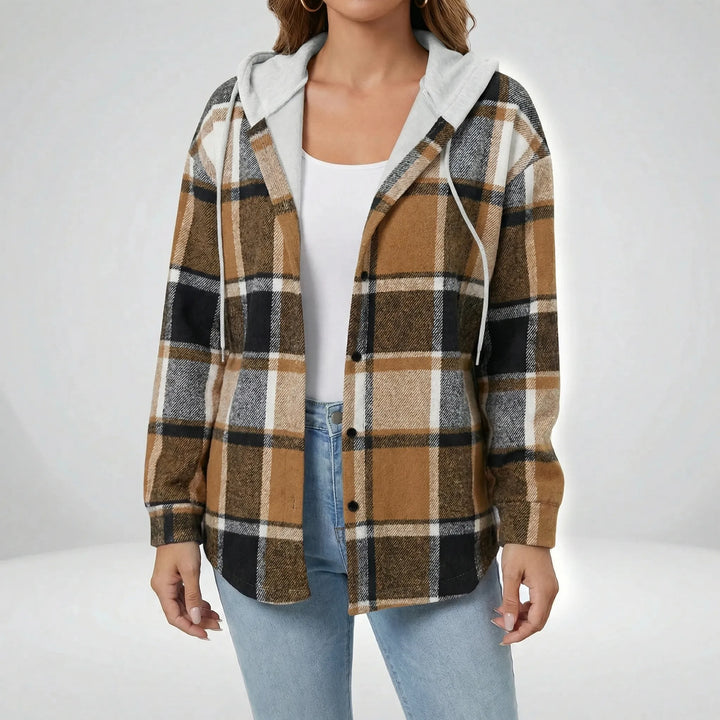 Lässige Hemdjacke Mit Kapuze - Felicia