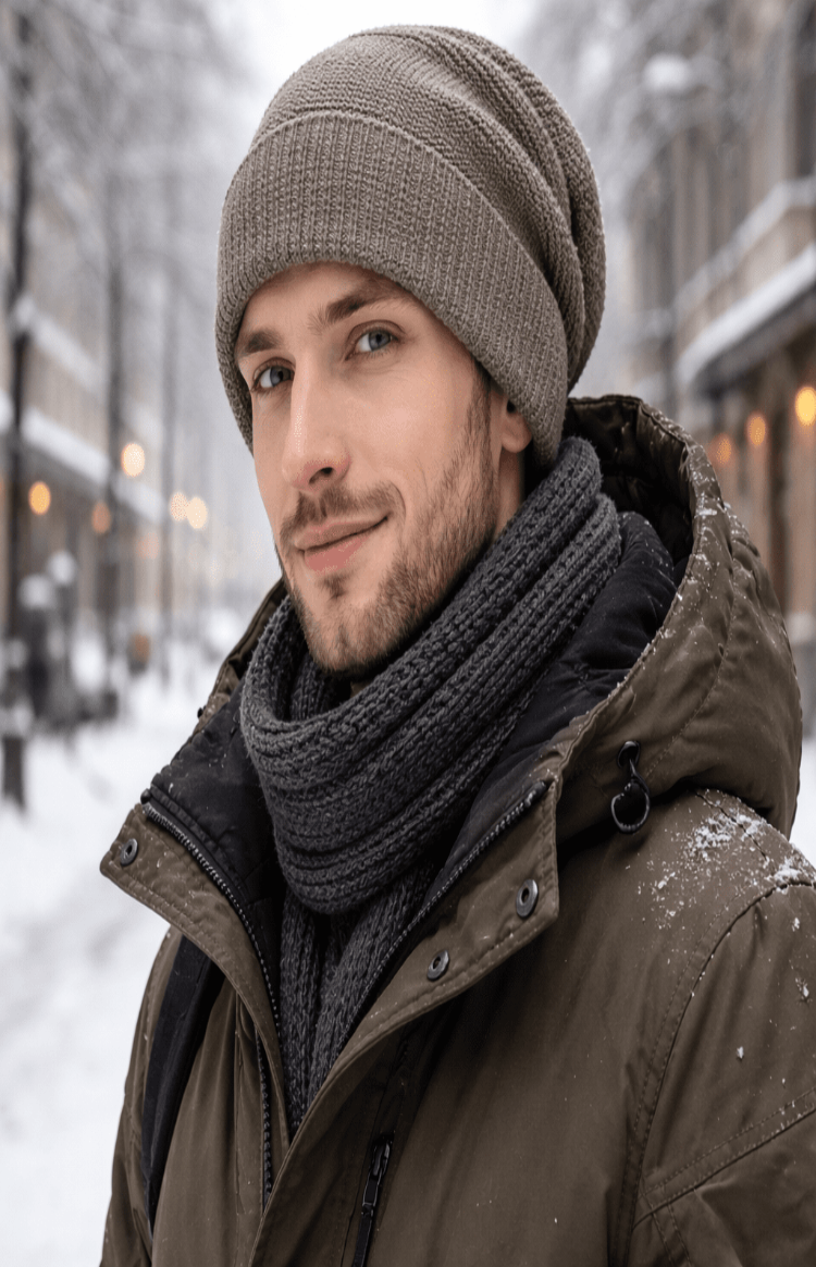 Lässige Slouchy-Strickmütze - Charlie