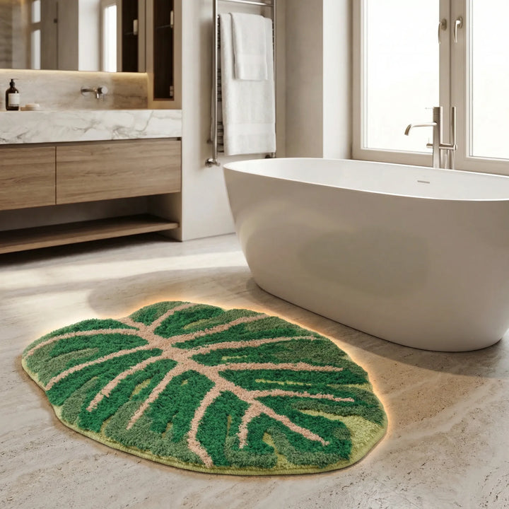 Leaf Shaped Decorative Rug - Verdelleaf