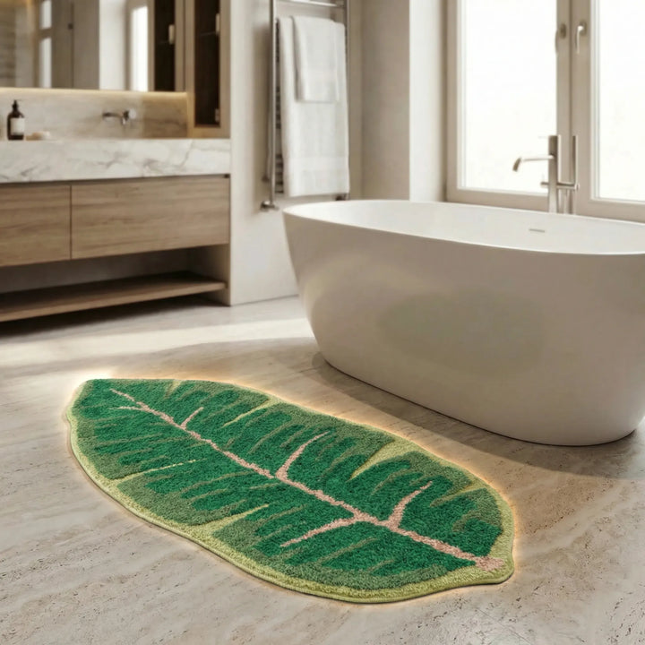 Leaf Shaped Decorative Rug - Verdelleaf
