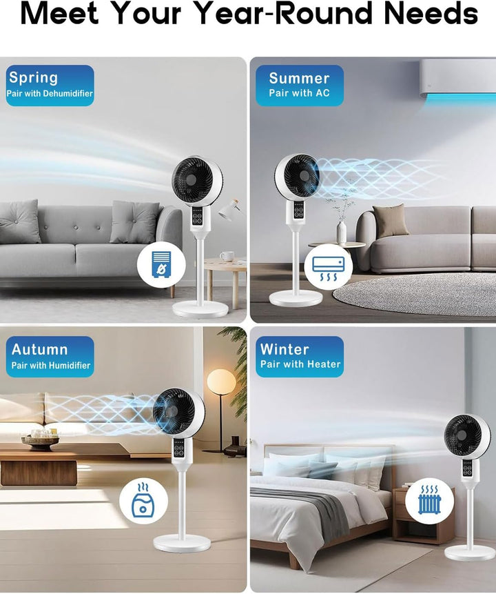 Leiser Oszillierender Standventilator Mit Fernbedienung - Aeroflow