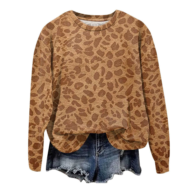 Leopard Print Oversized Sweatshirt - Lana