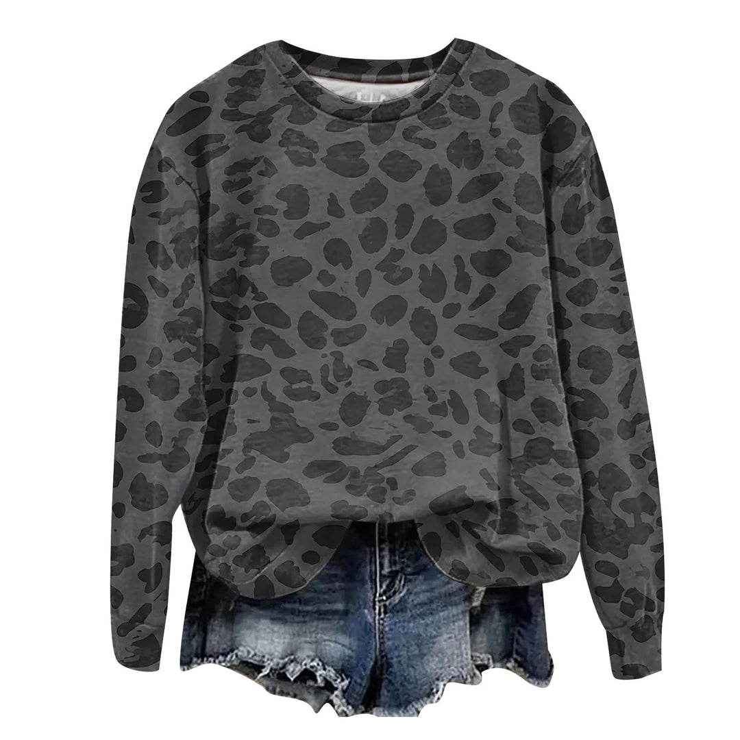 Leopard Print Oversized Sweatshirt - Lana
