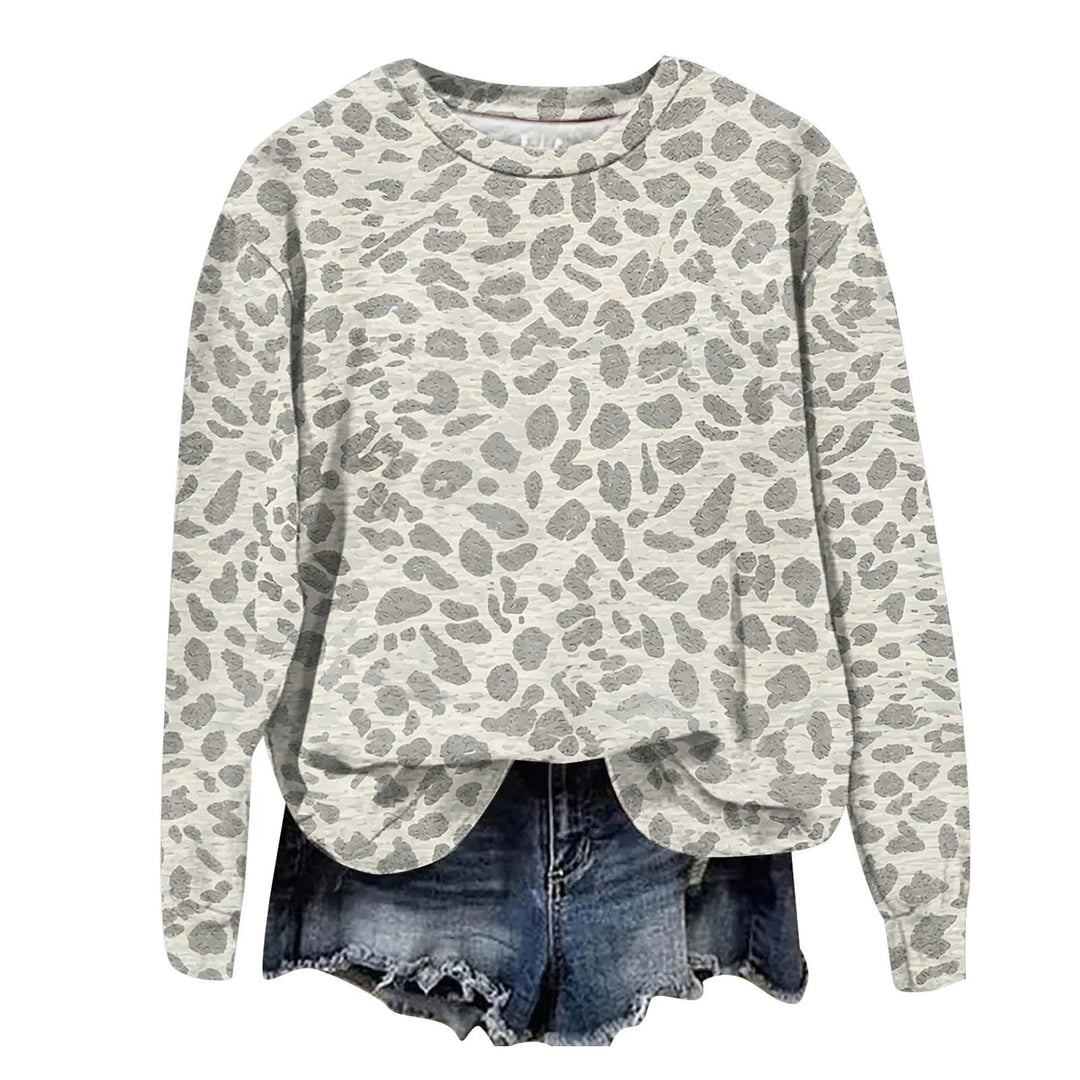 Leopard Print Oversized Sweatshirt - Lana