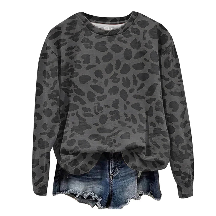 Leopard Print Oversized Sweatshirt - Lana