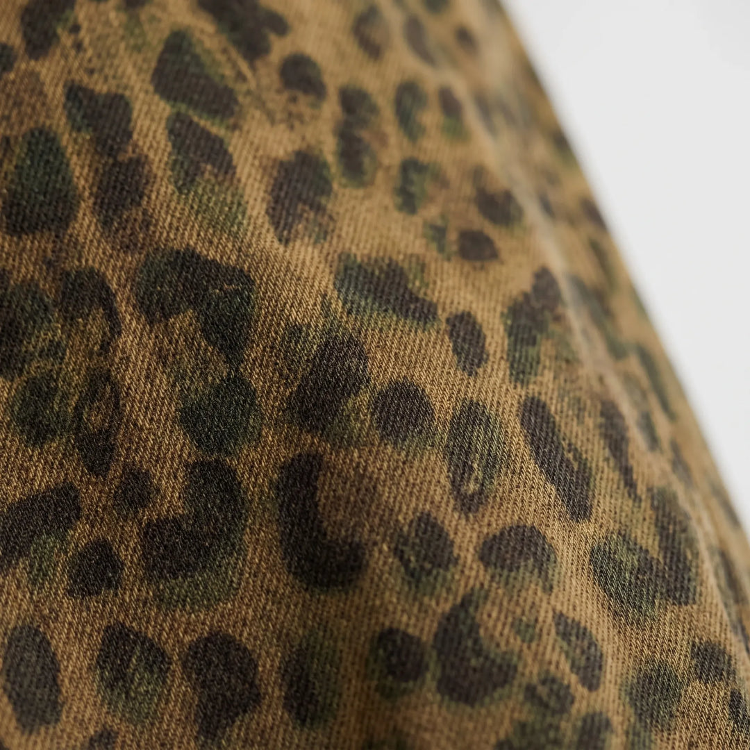 Leopard Print Wide Leg Jeans -  Louise