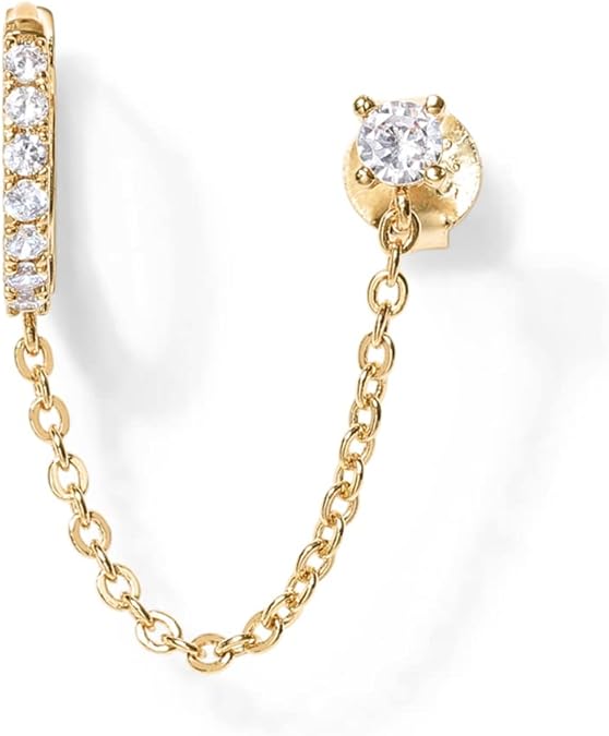 Linked Chain Hoop Earrings - Gleamix
