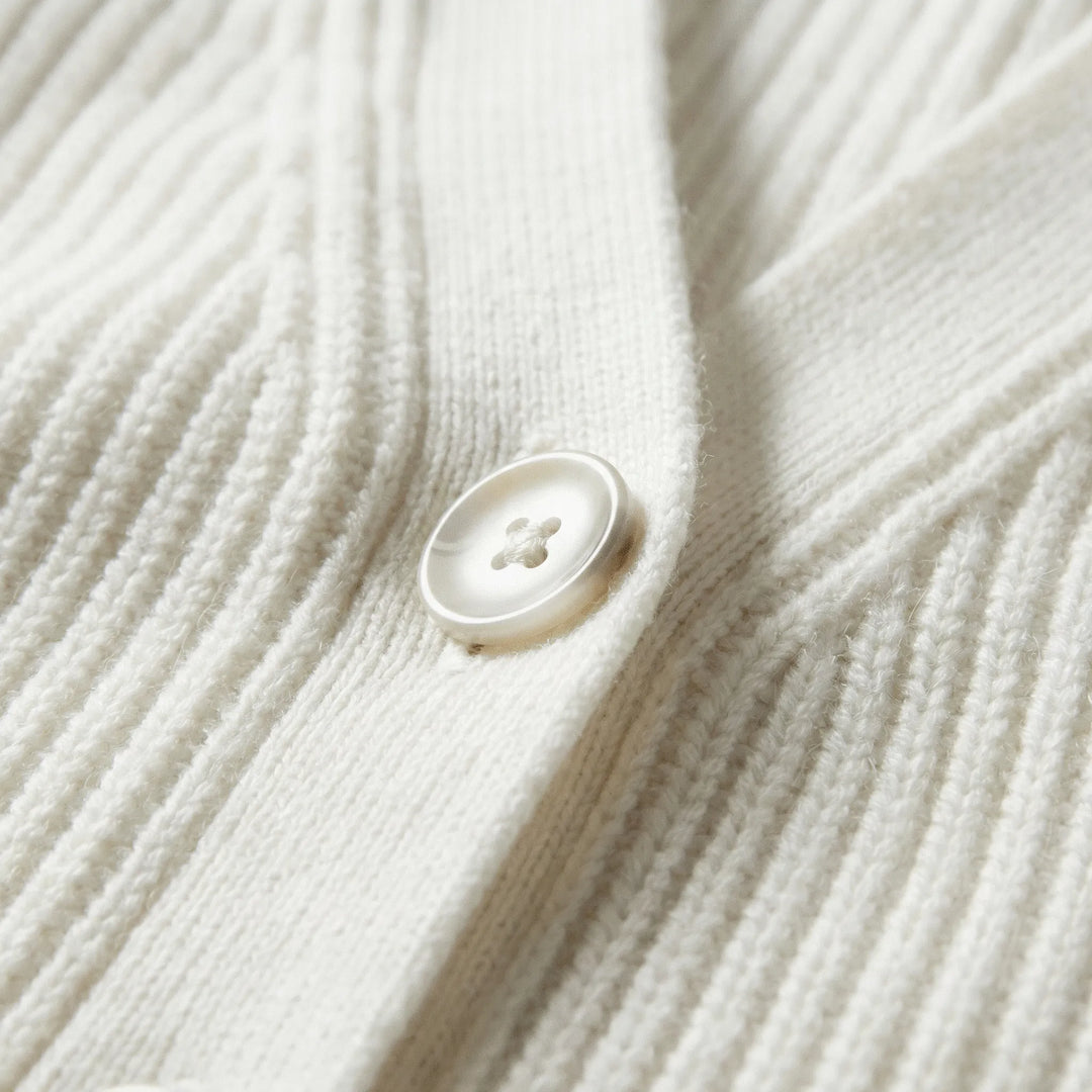 Locker Geschnittener Cardigan Mit Knopfleiste - Jamila