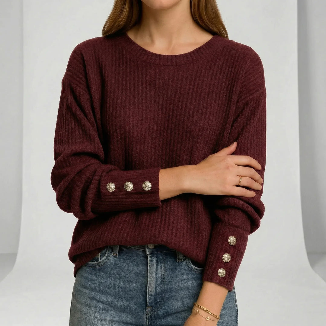Locker Geschnittener Strickpullover - Charlotta