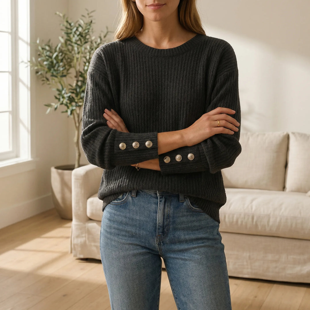 Locker Geschnittener Strickpullover - Charlotta