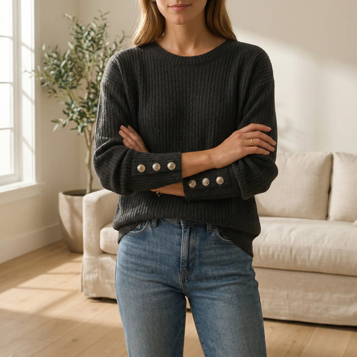 Locker Geschnittener Strickpullover - Charlotta
