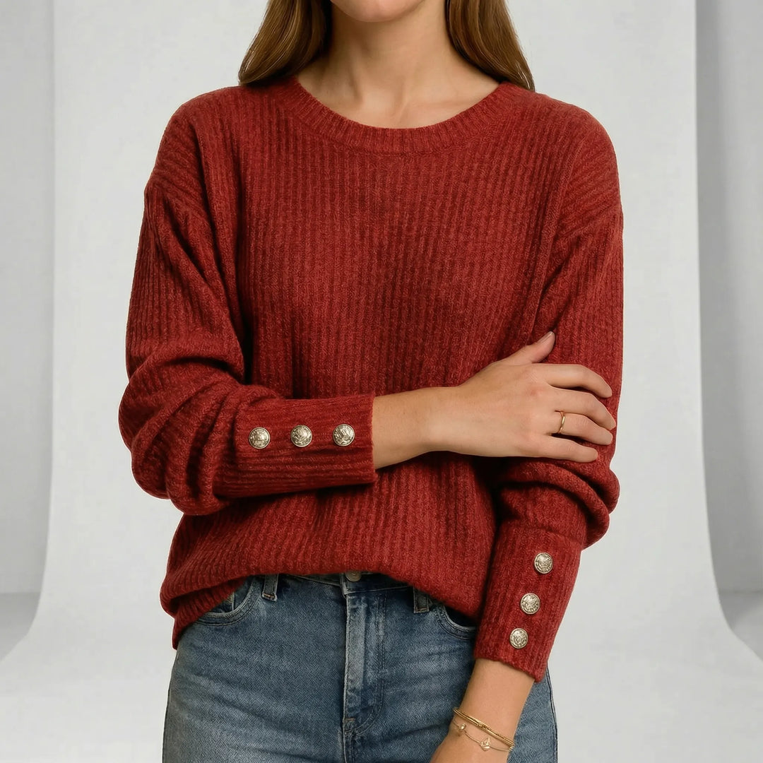 Locker Geschnittener Strickpullover - Charlotta
