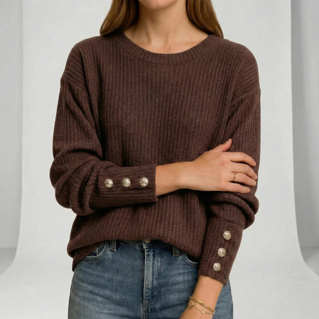Locker Geschnittener Strickpullover - Charlotta