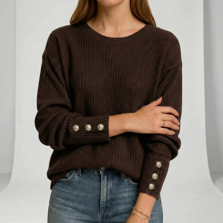 Locker Geschnittener Strickpullover - Charlotta