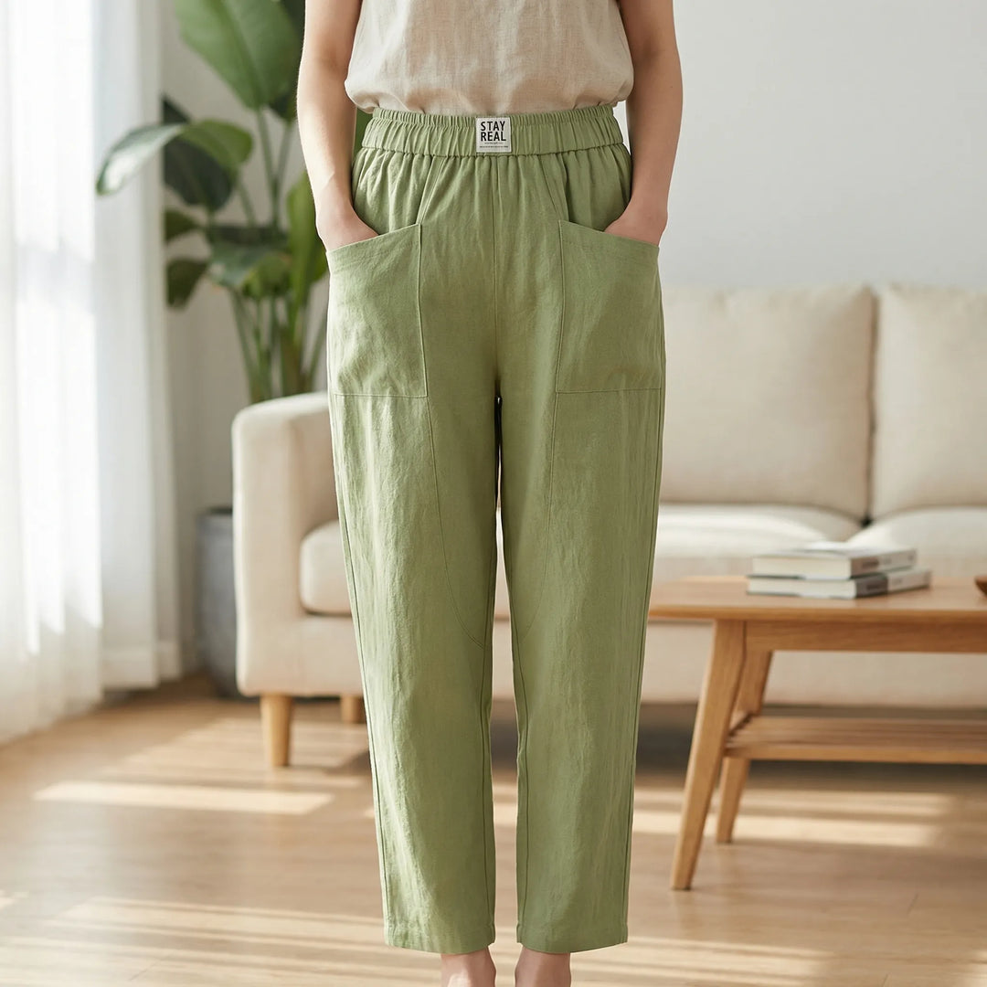 Lockere Damenhose Mit Elastischem Bund - Inez