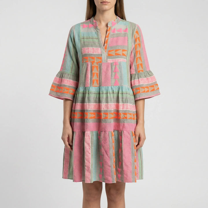 Lockeres Midikleid Mit Geometrischem Muster - Jackie