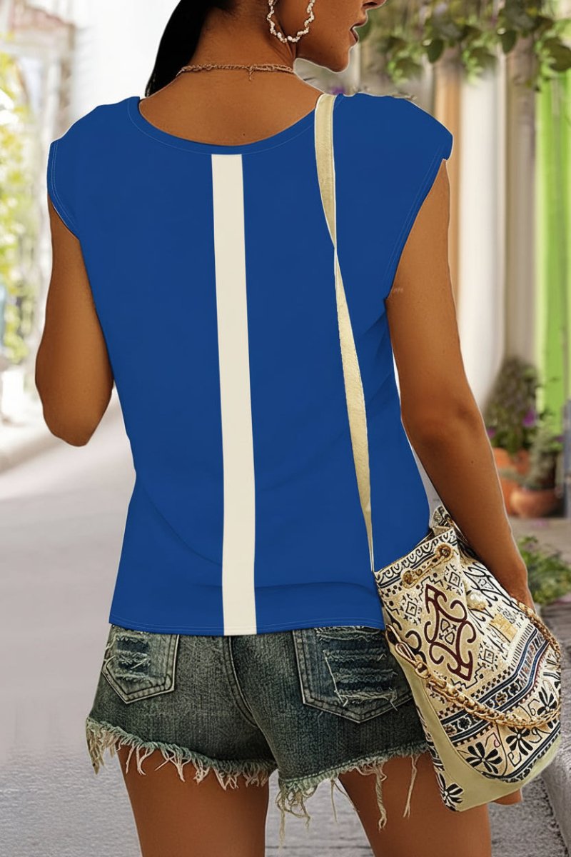 Lockeres V-Ausschnitt-Shirt - Nadine