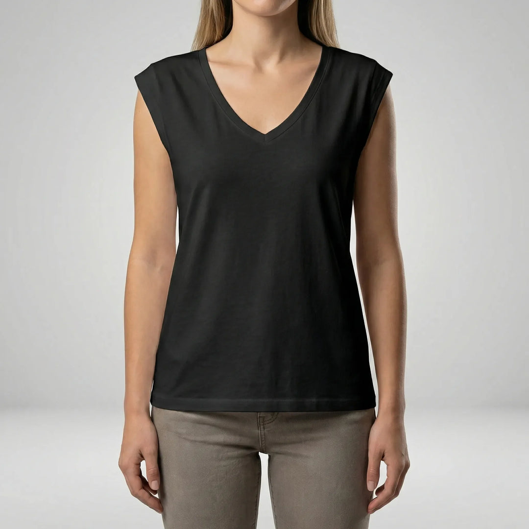Lockeres V-Ausschnitt-Shirt - Nadine