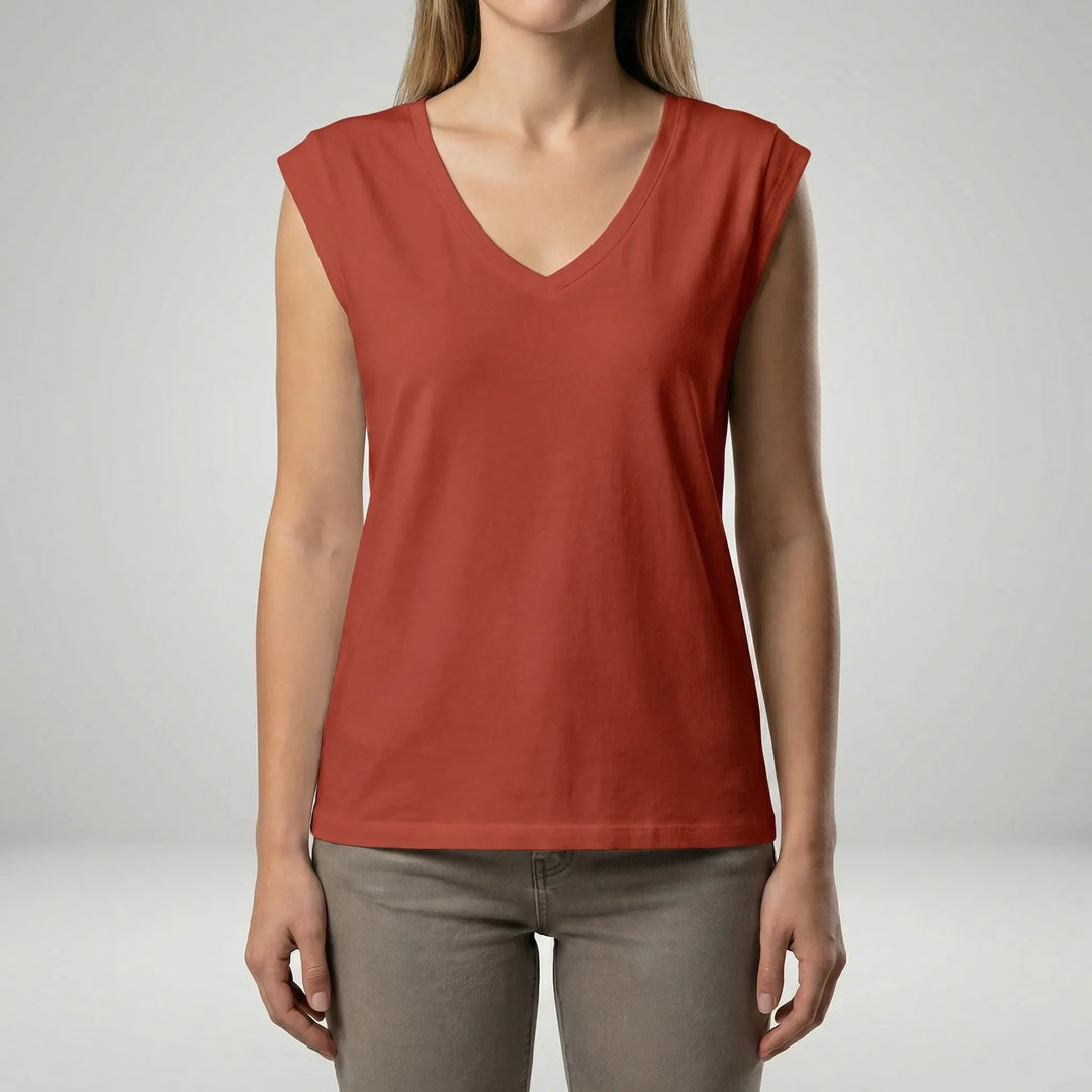Lockeres V-Ausschnitt-Shirt - Nadine