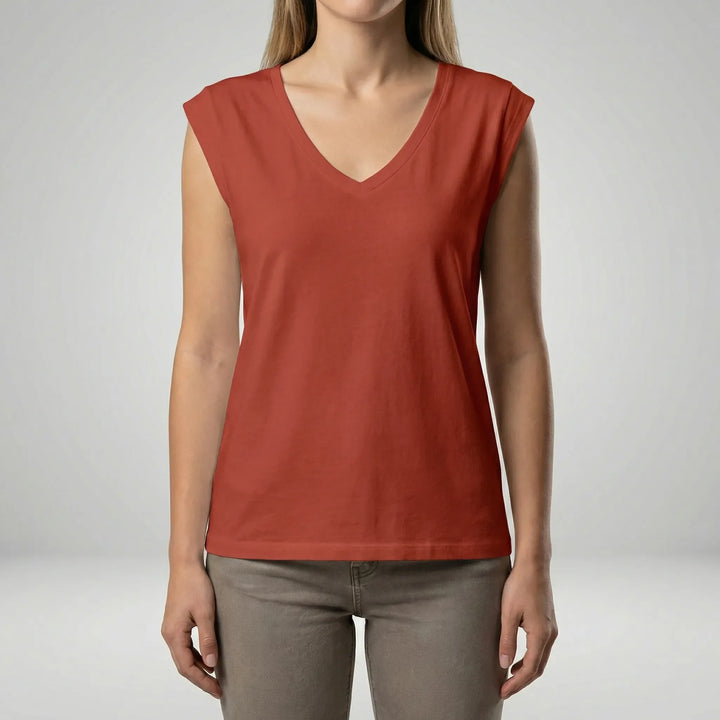 Lockeres V-Ausschnitt-Shirt - Nadine