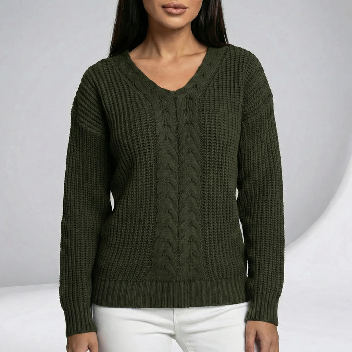 Lockergeschnittener Langarm-Pullover - Carla