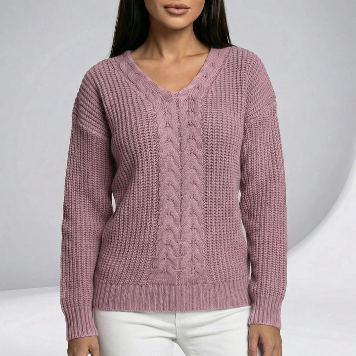 Lockergeschnittener Langarm-Pullover - Carla
