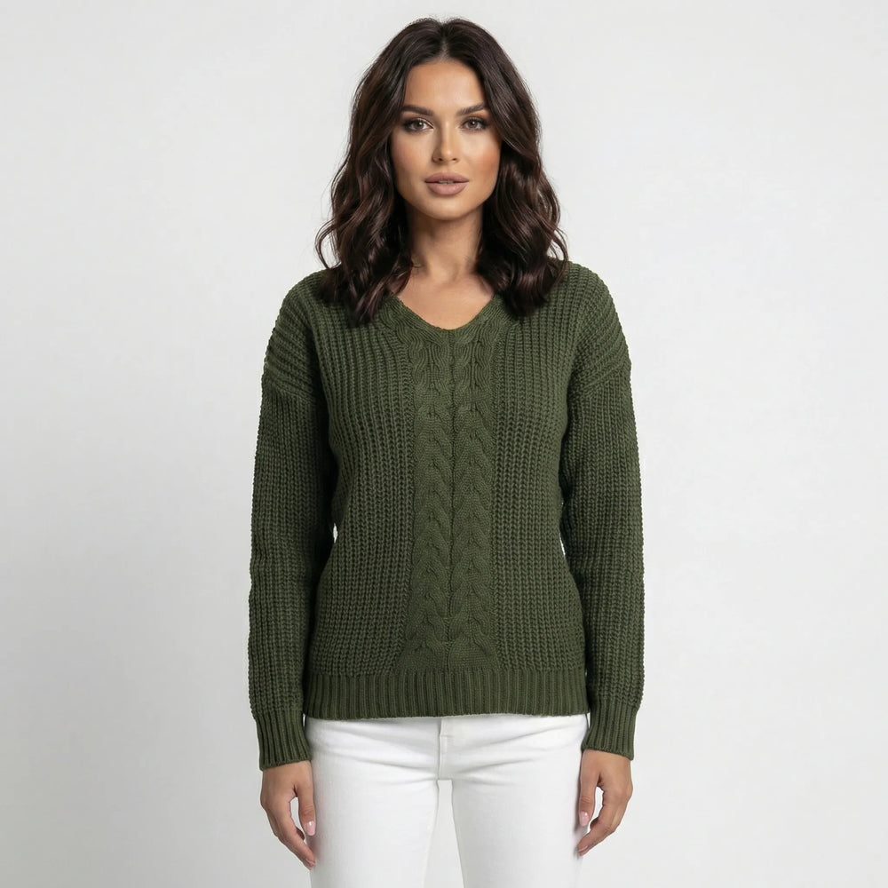 Lockergeschnittener Langarm-Pullover - Carla