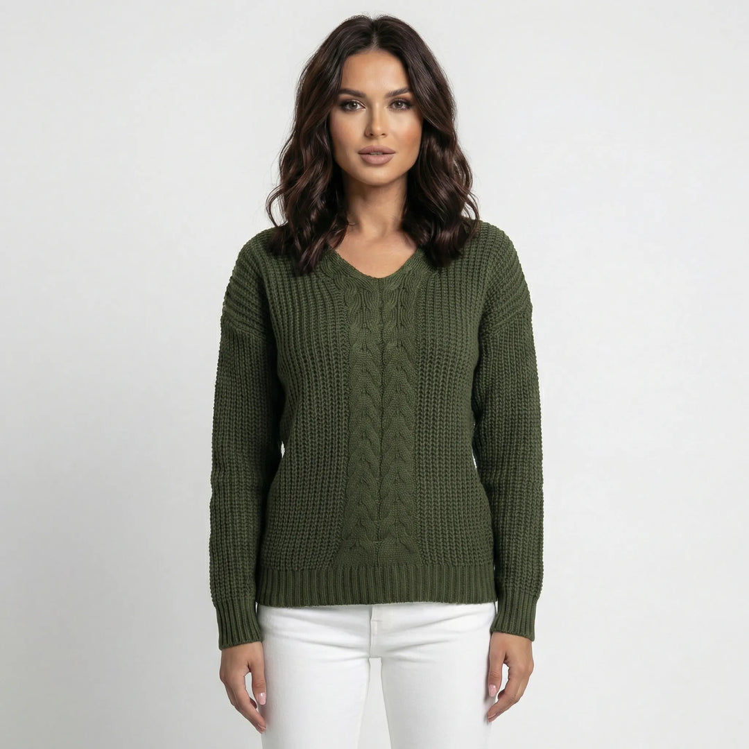 Lockergeschnittener Langarm-Pullover - Carla