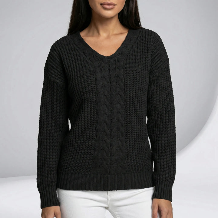 Lockergeschnittener Langarm-Pullover - Carla