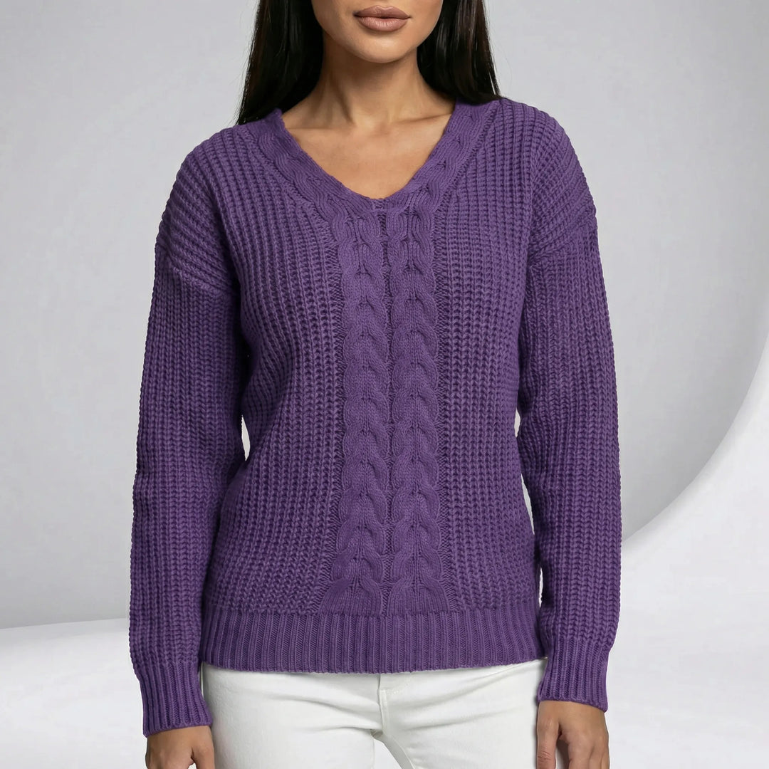 Lockergeschnittener Langarm-Pullover - Carla