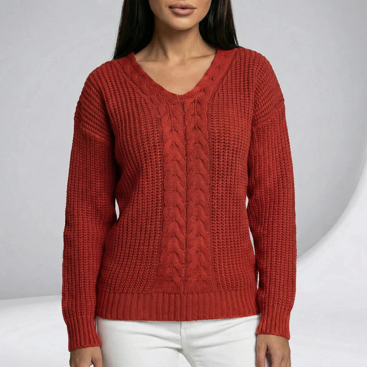 Lockergeschnittener Langarm-Pullover - Carla