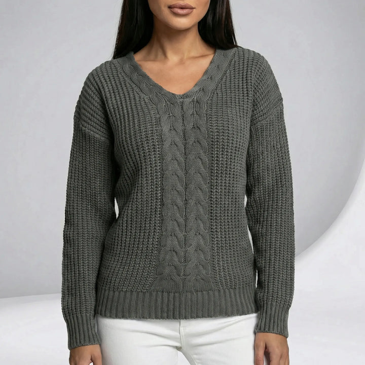 Lockergeschnittener Langarm-Pullover - Carla
