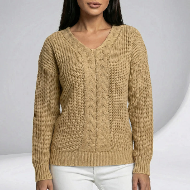 Lockergeschnittener Langarm-Pullover - Carla