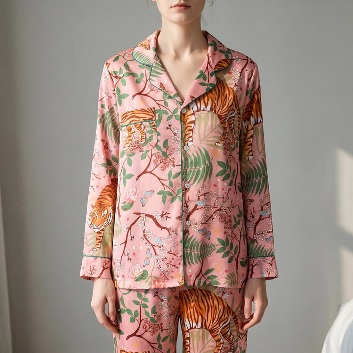 Long Sleeve Pink Pajama Set - Yolanda 1