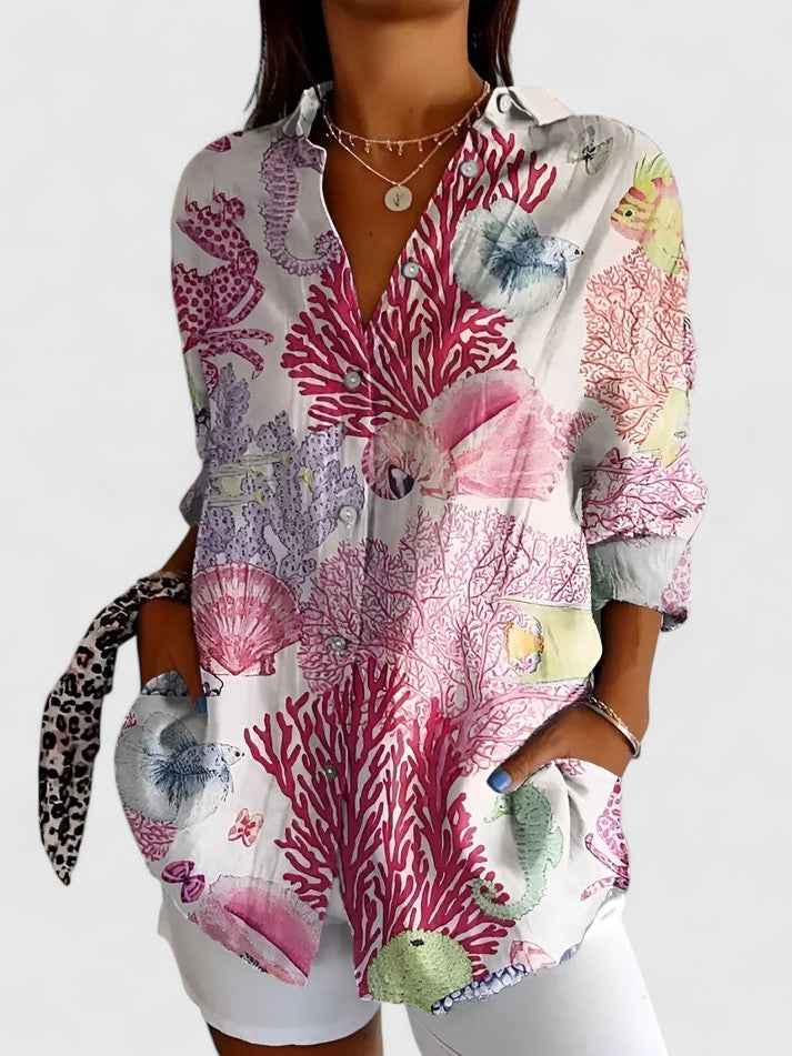 Long Sleeve Tunic Blouse - Grace