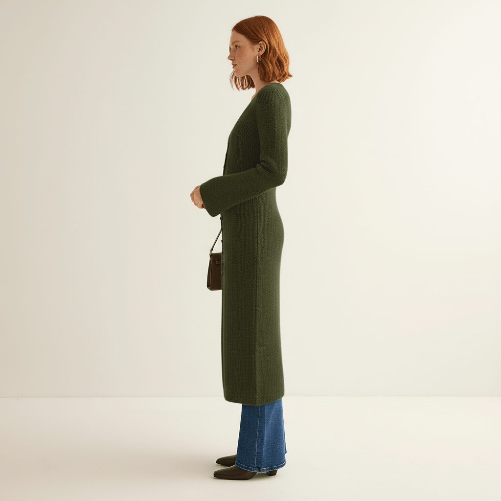 Longline-Cardigan Mit Knopfleiste - Lisann