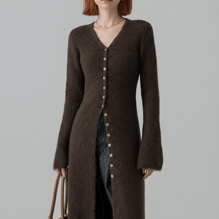 Longline-Cardigan Mit Knopfleiste - Lisann