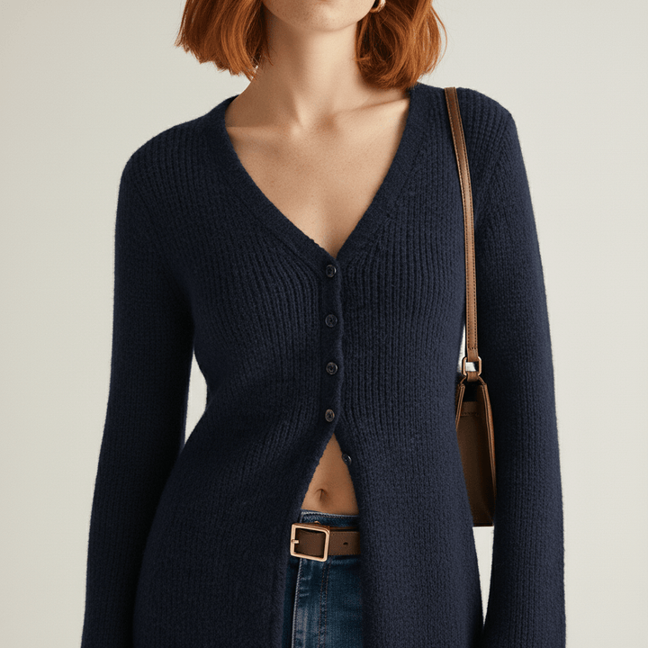 Longline-Cardigan Mit Knopfleiste - Lisann