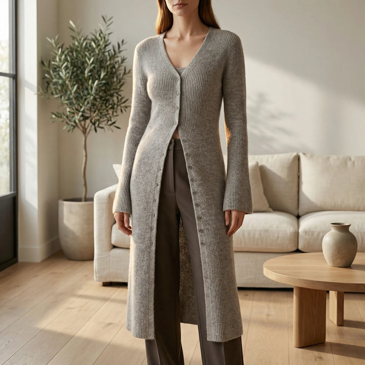 Longline-Cardigan Mit Knopfleiste - Lisann
