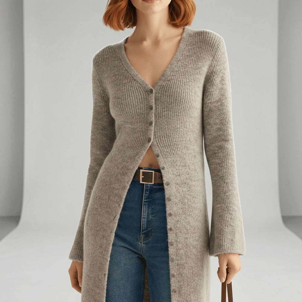 Longline-Cardigan Mit Knopfleiste - Lisann