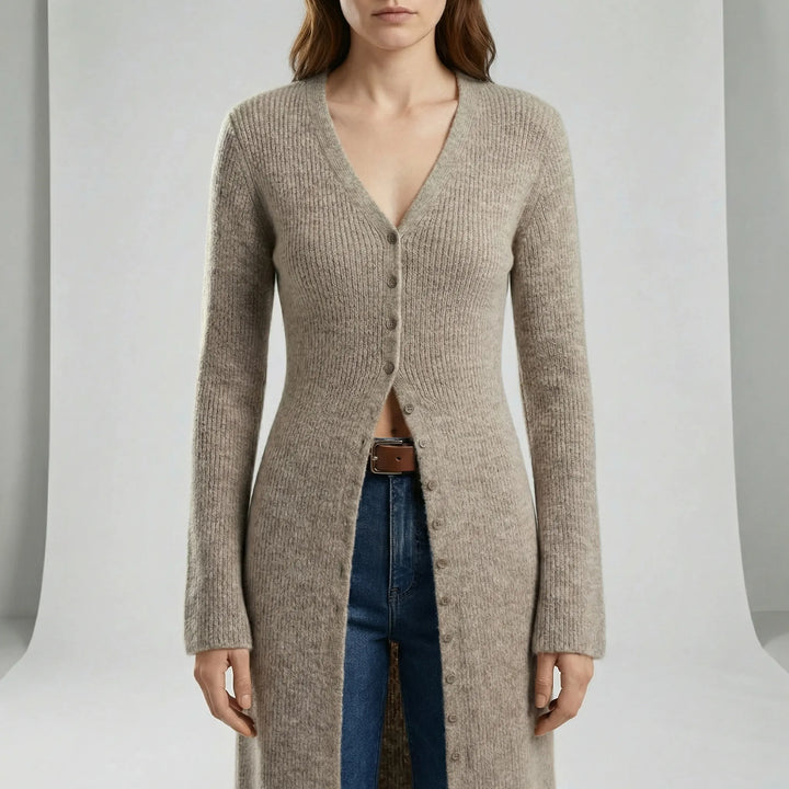 Longline-Cardigan Mit Knopfleiste - Lisann
