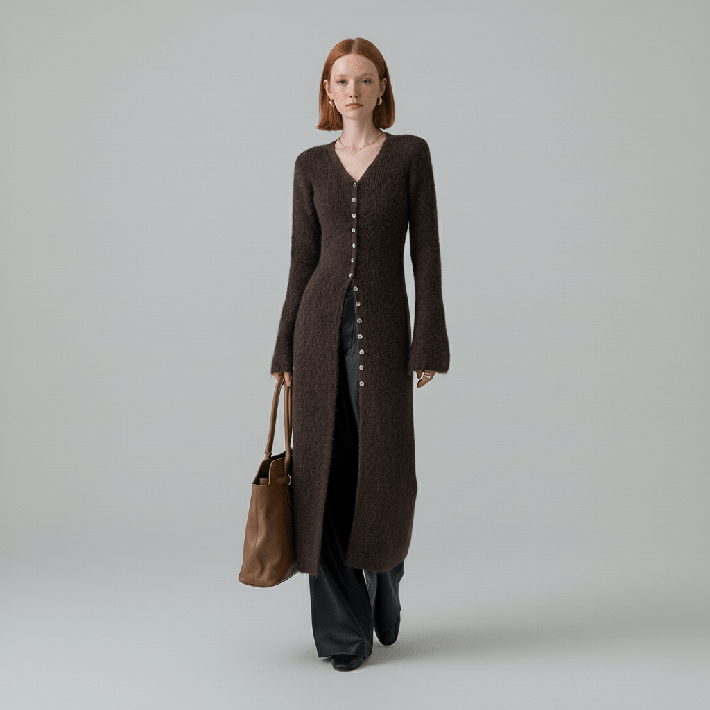 Longline-Cardigan Mit Knopfleiste - Lisann
