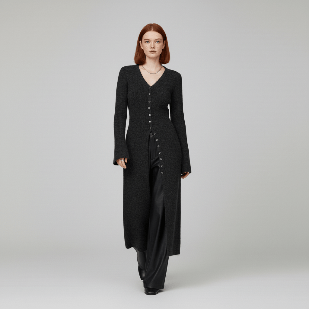 Longline-Cardigan Mit Knopfleiste - Lisann
