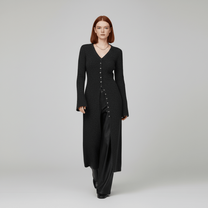 Longline-Cardigan Mit Knopfleiste - Lisann