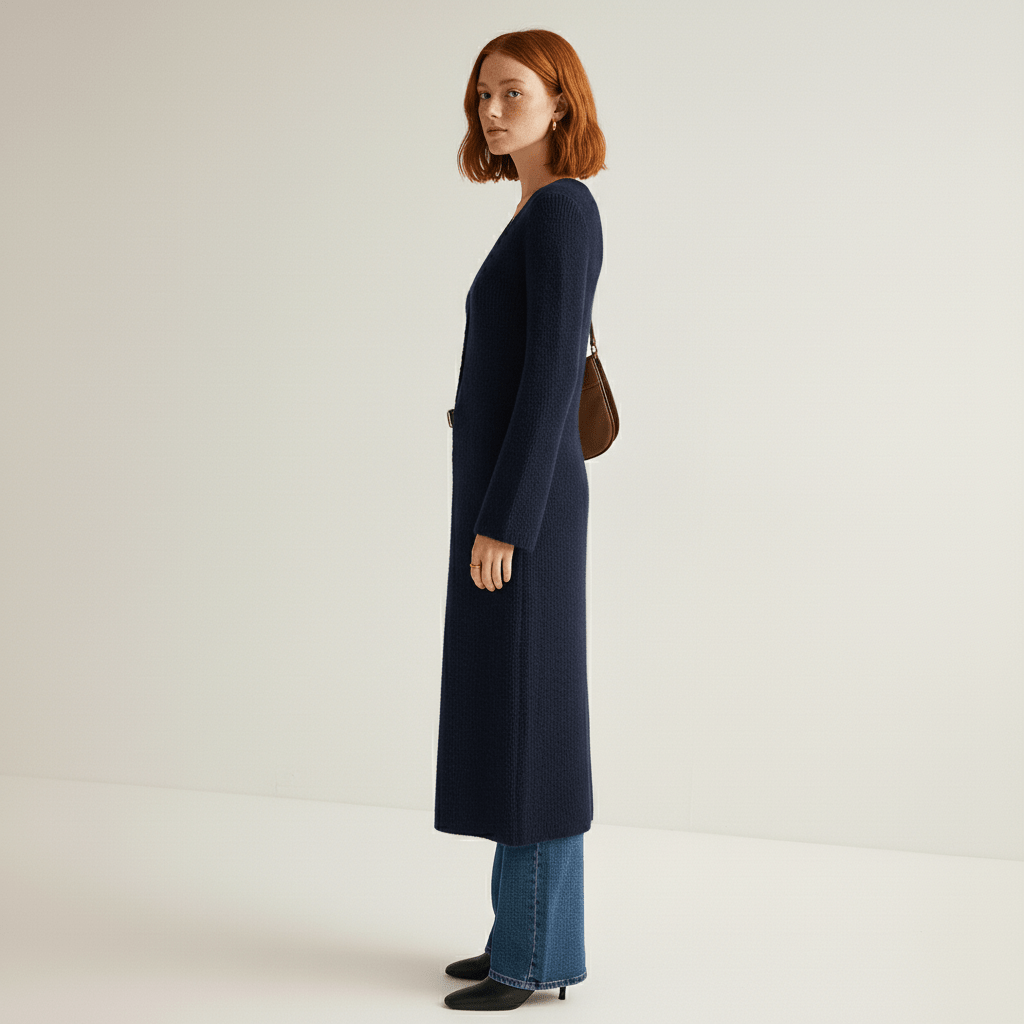 Longline-Cardigan Mit Knopfleiste - Lisann